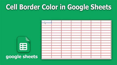 How To Add Cell Border Color In Google Sheets Youtube