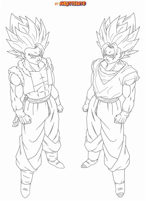Beautiful dragon ball z page to print and color. Dbz Gogeta Coloring Pages - Coloring Home