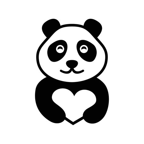 Cute Panda Logo Is Liked By Many People Love Panda Vector Template