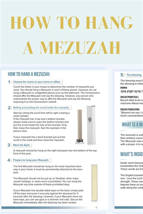 How To Hang A Mezuzah Artofit