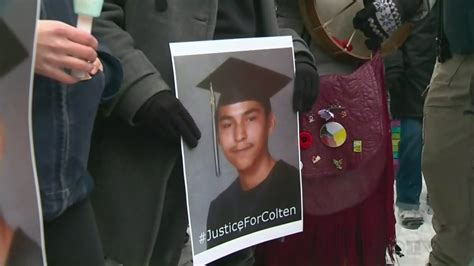 Skyler brown, cousin of colten boushie, visiting the grave of his cousin on the red pheasant first stanley's gun was found to be functioning properly, yet his defence lawyer maintained that boushie's. Montreal rally demands justice for Colten Boushie | CTV News