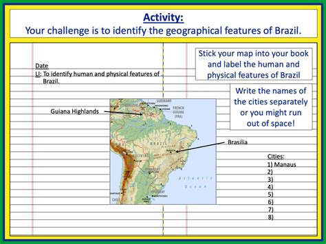 Identifying The Human And Physical Features Of Brazil Ks2 Teaching