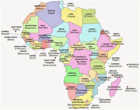 Resultado De Imagen Para Mapa Politico Africa Para Imprimir Mapa