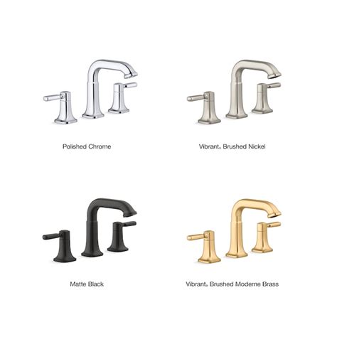 Kohler Ealing Vibrant Brushed Moderne Brass Widespread 2 Handle Watersense Bathroom Sink Faucet