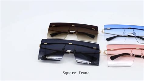 plastic oversized square brand designer big frame for female uv400 sunglasses women 2021