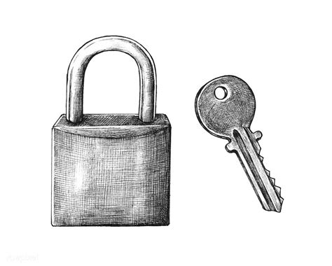 How To Draw Lock And Key At How To Draw