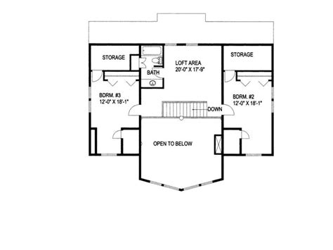 Craftsman House Plan Second Floor Purcell Lake Rustic Home 088d 0259