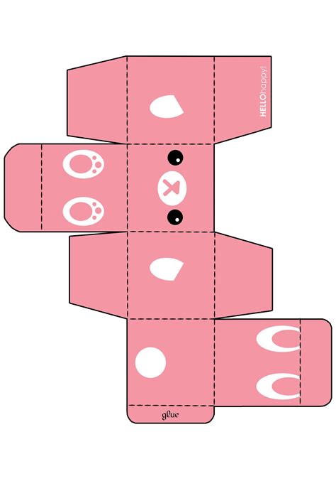 Very Cute Bunny Box Box Template Printable T Box Template Paper