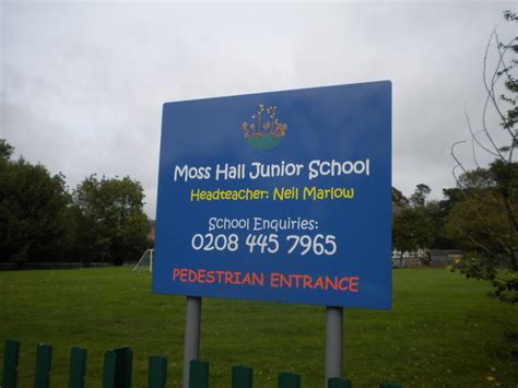 Sign Moss Hall Junior School Essex © Robin Sones Cc By Sa20