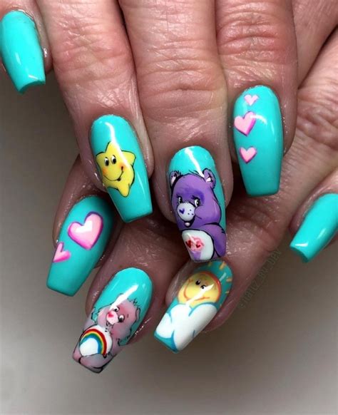 𝓒𝓪𝓻𝓮 𝓑𝓮𝓪𝓻𝓼 🌈💜💕 which bear was your favorite mine was grumpy bear🥰 her natural nails are