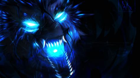 Blue Fire Wolf Wallpapers Wallpaper Cave