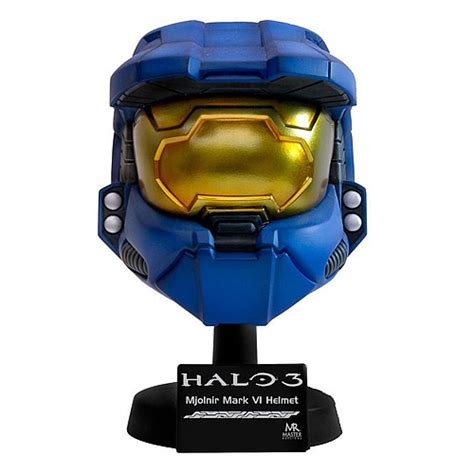 Halo 3 Master Chief Scaled Blue Helmet Replica
