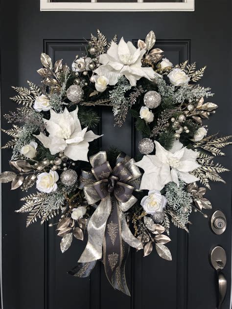 Xl Elegant Christmas Wreathholiday Wreathchristmas Door Decor