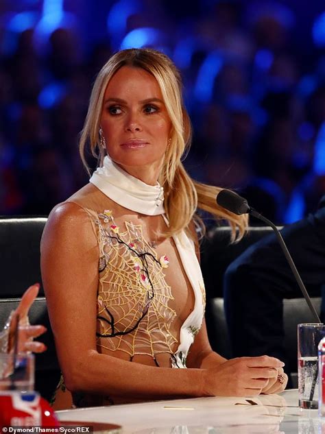 Britain S Got Talent Judge Amanda Holden Wears Risqué Dress With Spider Web Over Her Boob