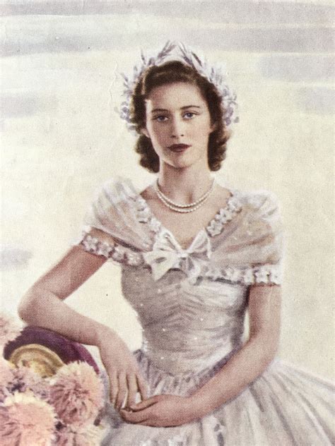 Print Of Her Royal Highness Princess Margaret From A Photo By Dorothy Wilding Princess Margaret