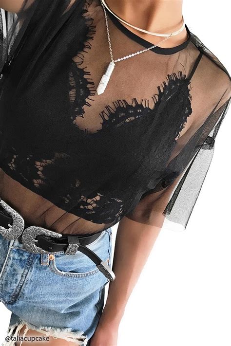 Forever 21 Contemporary A Twofer Top Featuring A Sheer Mesh Crop Top