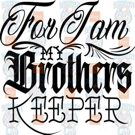 For I Am My Brothers Keeper Instant Download Etsy