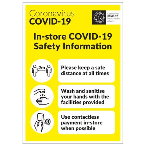 Covid 19 In Store Safety Information Sign
