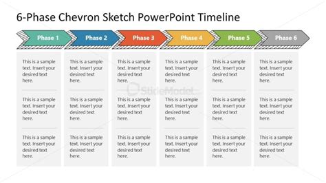 Customizable Chevron Sketch Powerpoint Timeline Slide Slidemodel