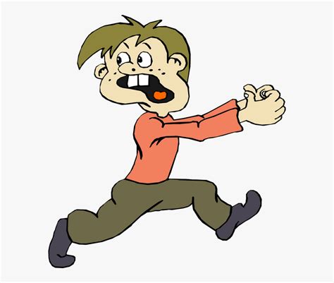 Kids Running Clipart Scared Person Running Away Free