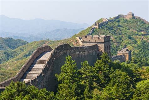 Jinshanling Great Wall Beijing China Stock Image Image Of Endless