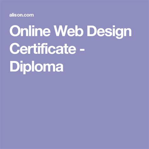 Online Web Design Certificate Diploma Web Design Certificate