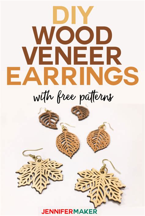 Cricut Wood Veneer Earrings Youll Fall For These Diy Cricut Wood