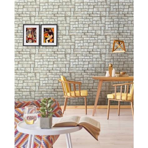 Dundee Deco Pvc 3d Wall Panel Grey Faux Cut Stone 32 Ft X 16 Ft