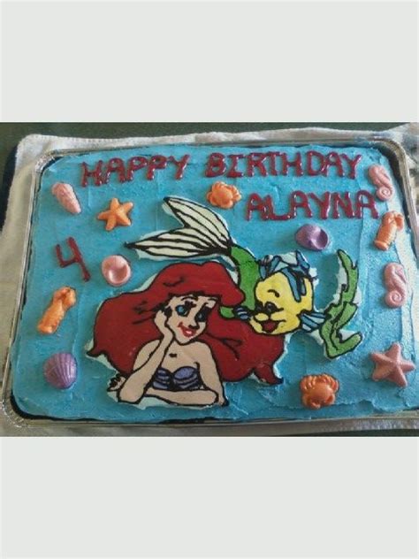 Little Mermaid Cake For Alaynas 4th Birthday Little Mermaid Cakes