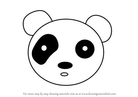 How To Draw A Panda Face For Kids Animal Faces For Kids Step By Step