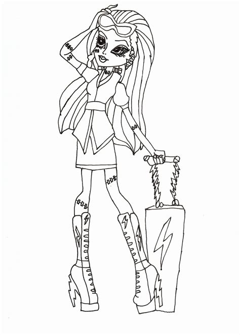 Monster High Colouring Pages Catty Noir Monster High Coloring