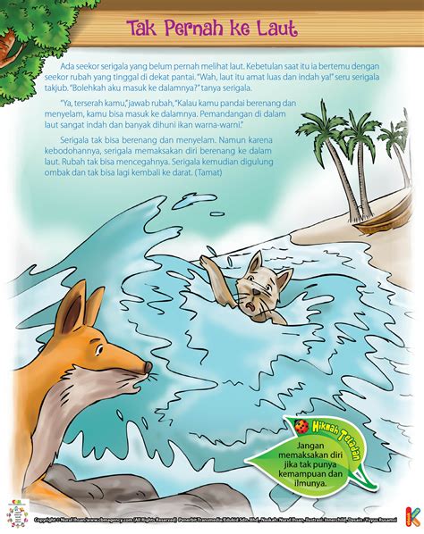 Seluruh contoh dongeng pendek hewan bergambar kami masukan dalam kategori kumpulan cerita fabel. Tak Pernah ke Laut | Ebook Anak
