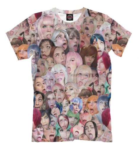 Ahegao In Real Life T Shirt Premium Quality Tee Mens Etsy