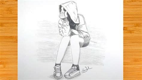 Sad Girl Pencil Sketch How To Draw Alone Sad Girl Pencil Drawing