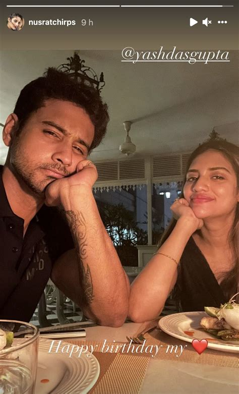 nusrat jahan and yash dasgupta hint they are married in pic from his birthday celebration