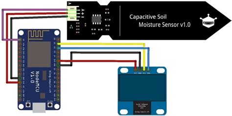 Capacitive Soil Moisture Sensor With Esp8266 And Oled Display