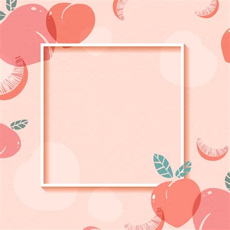 Free Vector Peach Patterned Frame