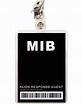 MIB Men In Black ID Badge