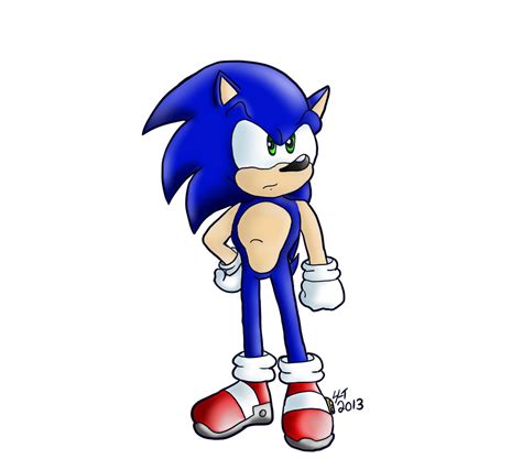 Sonic Standing Finished Verson Without Background By Lousin Almasd On