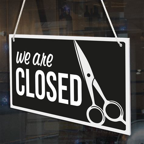 Barbers Open And Sorry Closed 3mm Rigid 140mm X 230mm Sign Etsy Uk