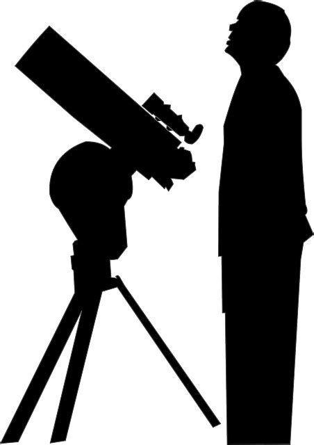 Astronomo Telescopio Amatoriale Grafica Vettoriale Gratuita Su