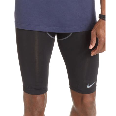 Nike Pro Combat Compression 9 Running Shorts In Black For Men Carbon