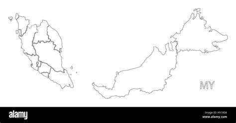 Outline Map Of Malaysia