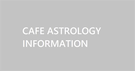 Cafe Astrology How It Works And The Different Types Of Astrology