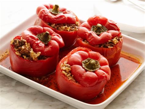 lightened up stuffed peppers recipe food network kitchen food network