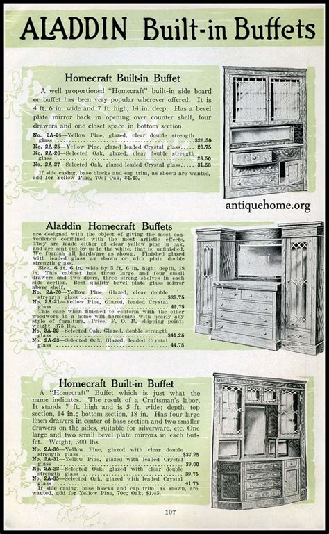 1918 Aladdin Kit Houses Homecraft Built In Buffet A Photo On