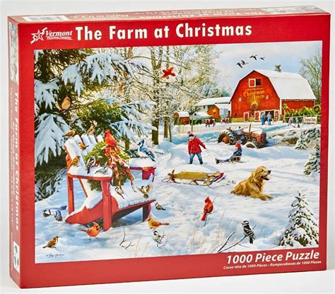 Unique Meilun Meihuan Vermont Christmas Company The Farm At Christmas 1000pc Puzzle