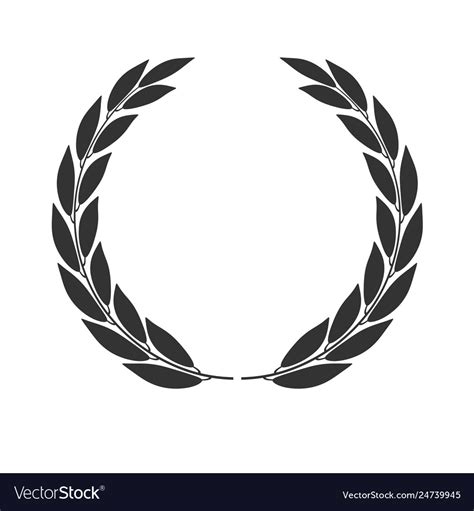 Laurel Wreath Icon Isolated Royalty Free Vector Image