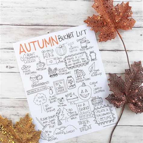 Autumnfall Bucket List Free Printable A Lively Hope