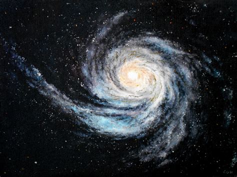 Milky Way Space Painting Original Art Milky Way Galaxy Etsy